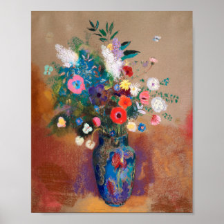 Affiche Bouquet de fleurs par Odilon Redon