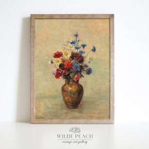 Affiche Bouquet de Fleurs sauvages dans un Vase peinture v