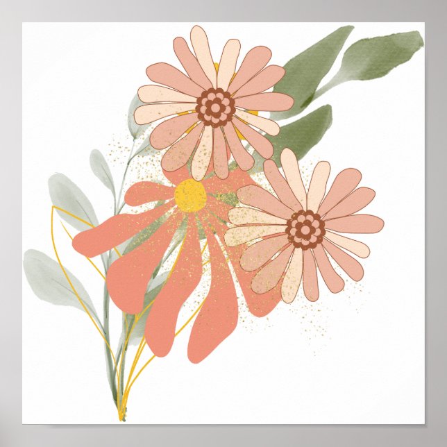 Affiche Bouquet de fleurs Whimsical, (Devant)