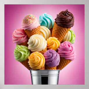 Affiche Bouquet de glace