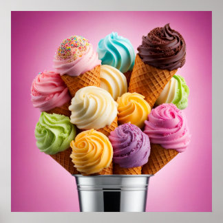Affiche Bouquet de glace