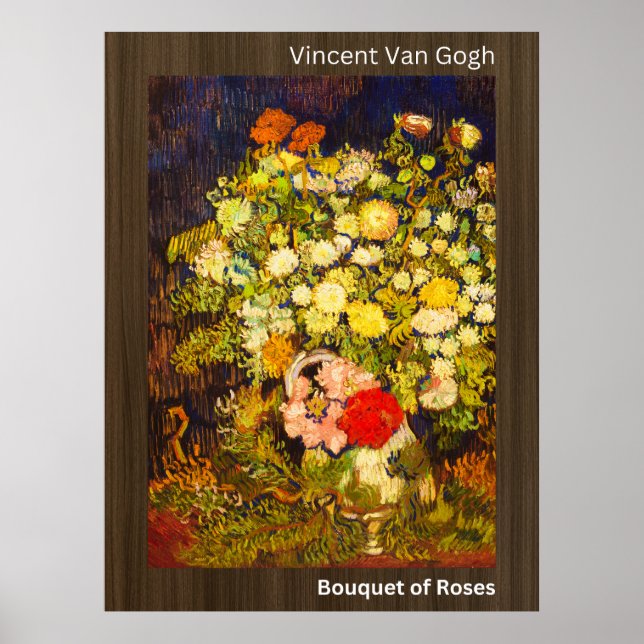 Affiche Bouquet de Rose-Vincent Van Gogh (Devant)