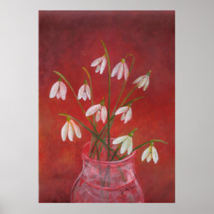 Affiche Bouquet de snowdrops