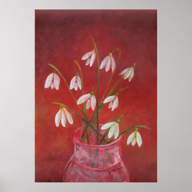 Affiche Bouquet de snowdrops (Devant)