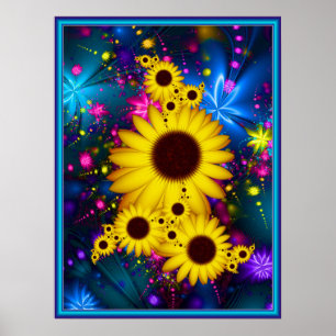 Affiche Bouquet de tournesols