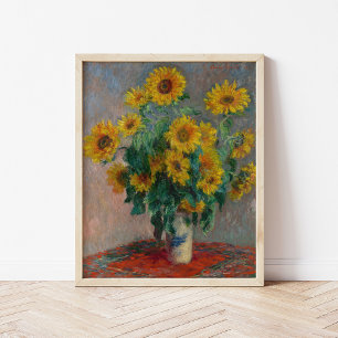Affiche Bouquet de tournesols   Claude Monet
