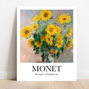 Affiche Bouquet de tournesols par Claude Monet
