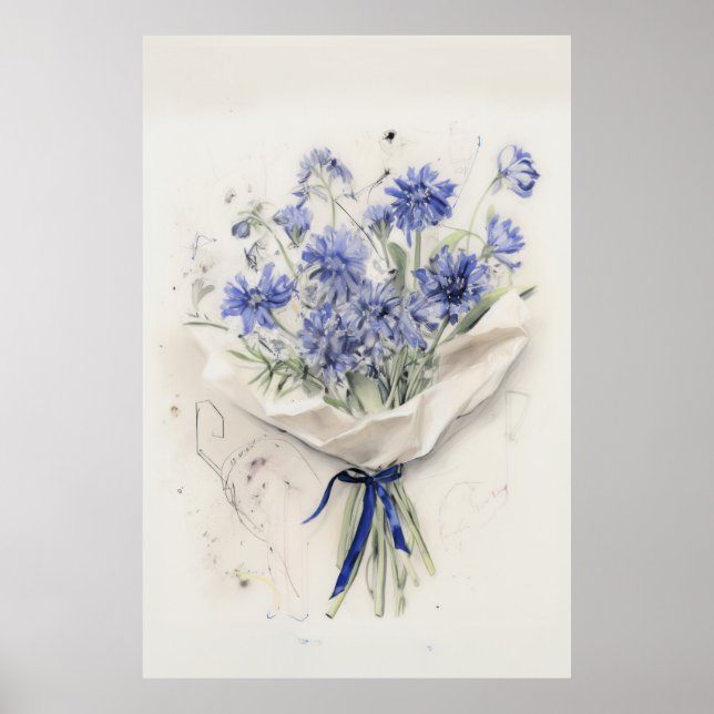 Affiche Bouquet de violet éthéré (Devant)