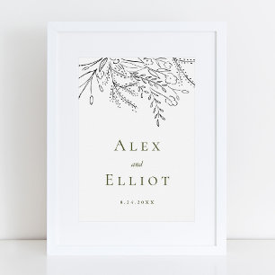 Affiche Bouquet débordant Mariage