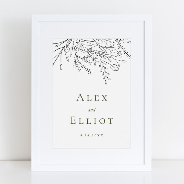 Affiche Bouquet débordant Mariage (Créateur téléchargé)