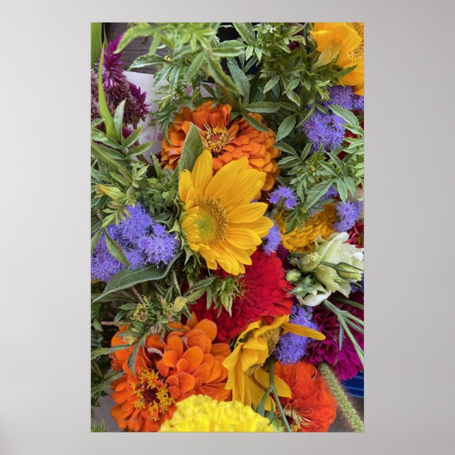 Affiche Bouquet d'été coloré (Devant)