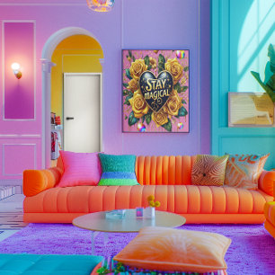 Affiche Bouquet enchanteur de Roses d'or et entendre 16x20