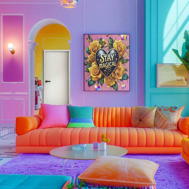 Affiche Bouquet enchanteur de Roses d'or et entendre 16x20 (Créateur téléchargé)