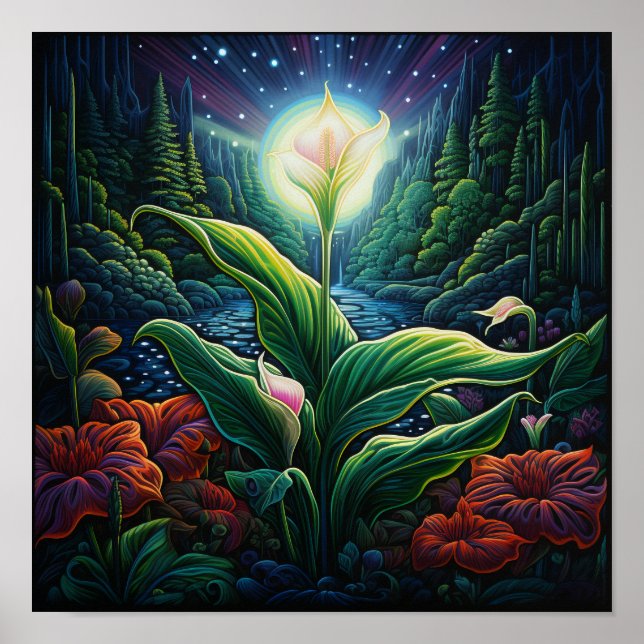 Affiche Bouquet Fleur d'Anniversaire Jolie Llie de Paix (Devant)