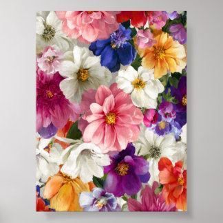 Affiche Bouquet Floral Élégant – Arrangement de Fleurs Rom