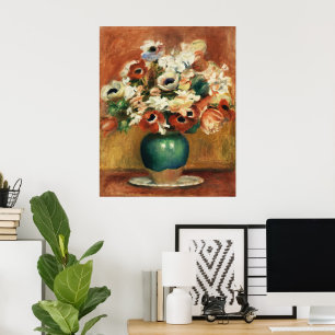 Affiche Bouquet floral Renoir d'art raffiné dans le style