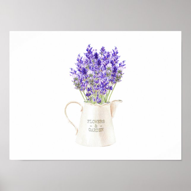 Affiche Bouquet Lavendar dans un jug (Devant)