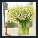 Affiche Bouquet of spring flowers, lilies of the valley<br><div class="desc">Bouquet of spring flowers, lilies of the valley, mothers day , lily of the valley , birthday bouquet, vintage , morning sun, romantic wedding , floral greeting , flower arrangements, lily of the valley, This dainty blossom has an appearance and a fragrance that match. Sweet and loved by all. Give...</div>