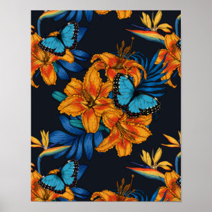 Affiche Bouquet tropical