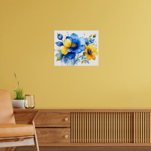 Affiche Bouquet vibrant à l'aquarelle
