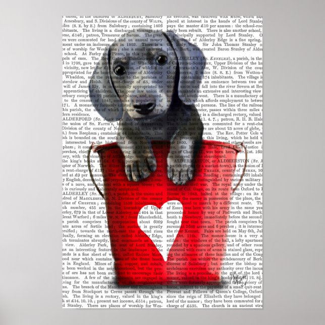 Affiche Bouquets d'amour Chiot de Dachshund (Devant)