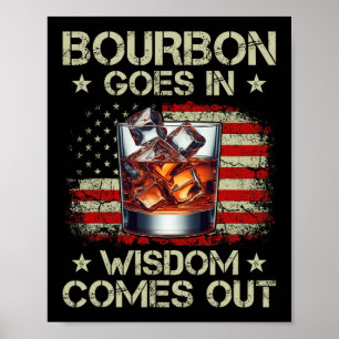 Affiche Bourbon Entre En Sagesse Sort Whisky Drapeau États