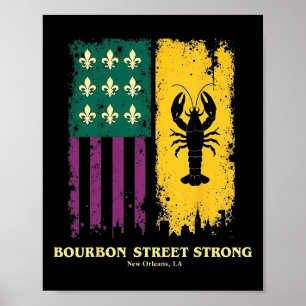 Affiche Bourbon Street Fort New Orleans Fierté Écureuil M