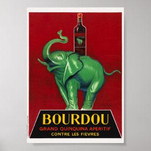 Affiche Bourdou Grand Quinquina Apéritif France Vintage