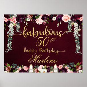 Affiche Bourgogne Fabuleux 50 Anniversaire Fête 54x40