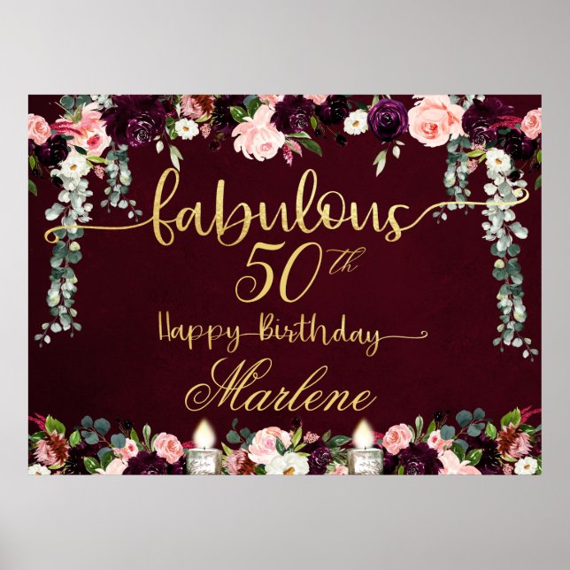 Affiche Bourgogne Fabuleux 50 Anniversaire Fête 54x40 (Devant)