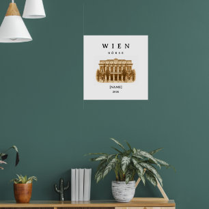 Affiche Bourse de Vienne personnalisée Nom & Année