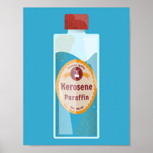 Affiche Bouteille de kérosène Paraffine