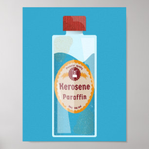 Affiche Bouteille de kérosène Paraffine