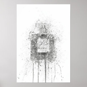 Affiche Bouteille de parfum de Noël sur le mur