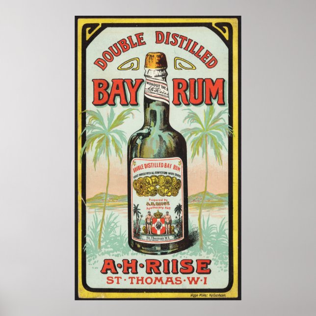 Affiche Bouteille de rhum (Devant)