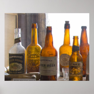 Affiche Bouteilles d'antiquités