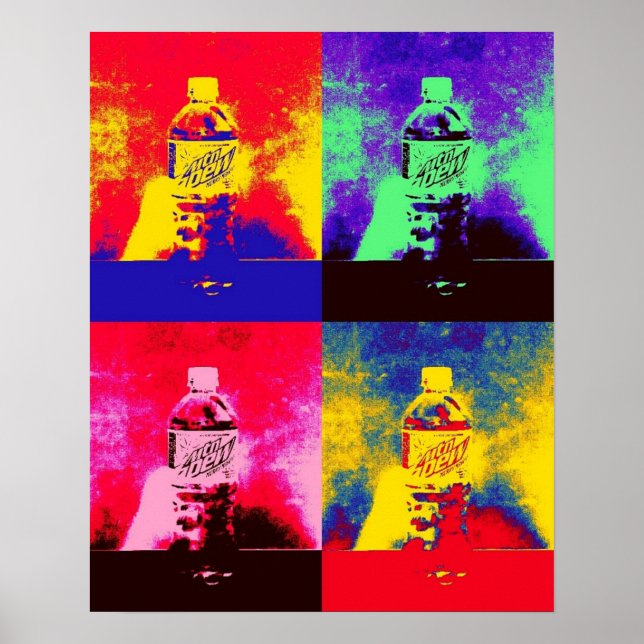 Affiche Bouteilles d'art pop (Devant)