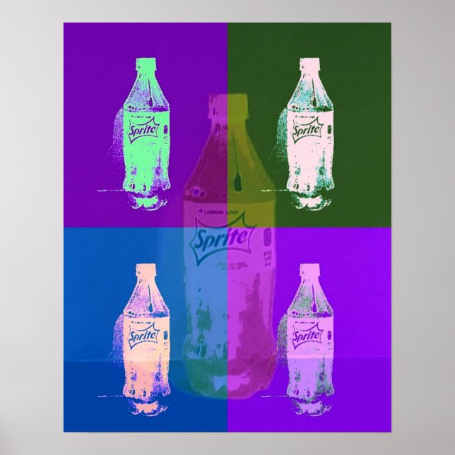 Affiche Bouteilles d'art pop (Devant)