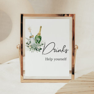 Affiche Bouteilles de Poppin' Boissons Baby showers