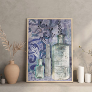 Affiche Bouteilles d'impression et de texture d'inspiratio