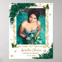 Bouteilles florales Emerald Quinceanera Photo