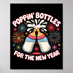 Affiche Bouteilles qui sautent pour la nouvelle année Mign