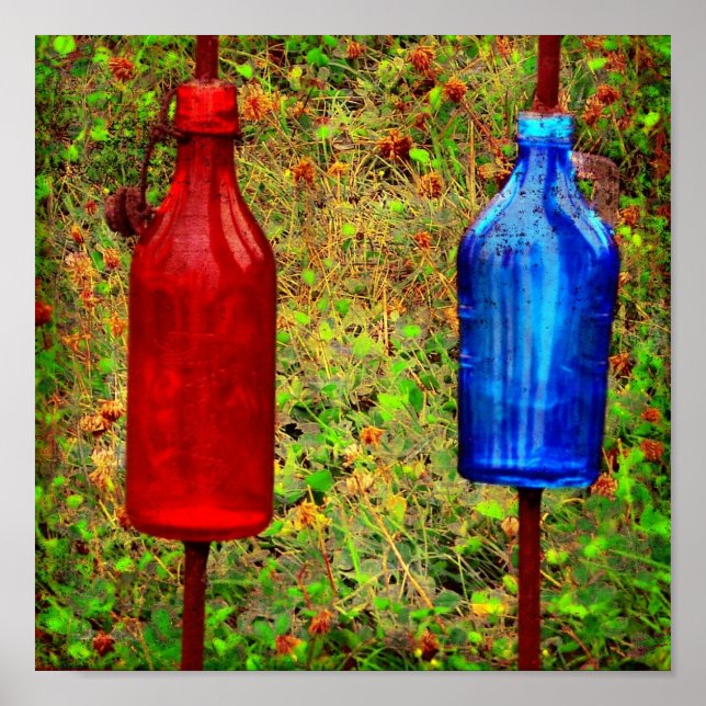 Affiche Bouteilles vintages (Devant)