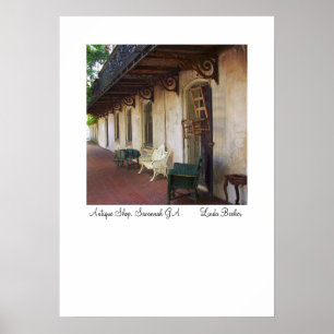 Affiche Boutique d'antiquités à Savannah GA