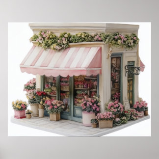 Affiche Boutique de fleurs