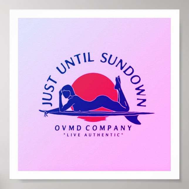 Affiche Boutique de Surf vintage et (Devant)