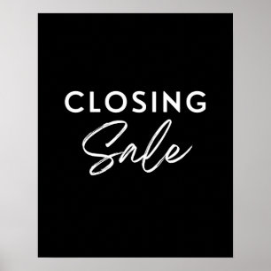 Affiche Boutique Fermer Vente Signe, Boutique Boutique Ven