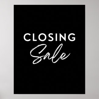 Affiche Boutique Fermer Vente Signe, Boutique Boutique Ven
