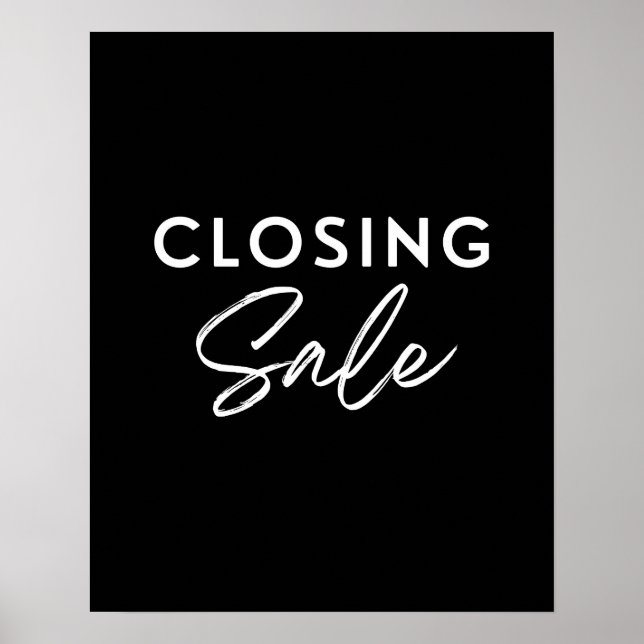 Affiche Boutique Fermer Vente Signe, Boutique Boutique Ven (Devant)