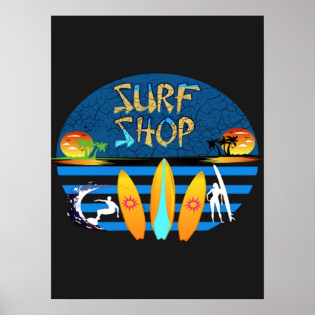 Affiche Boutique surf (Devant)